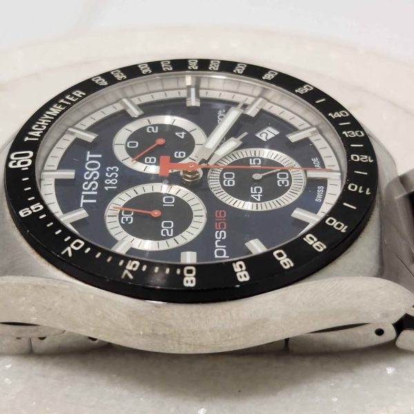 TISSOT PRS 516 QUARTS CHRONOGRAPH BLUE WATCH #GN365621 - Image 10
