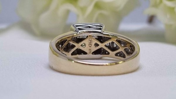 9ct Two Tone Gold Illusion Set Ring TW308692 - Image 17