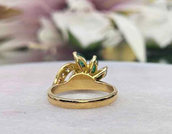 VALUATED LADIES 18CT YELLOW GOLD DIAMOND AND EMERALD RING BL286329 - Image 16