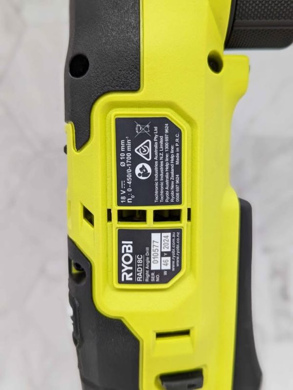 Ryobi 18V ONE+ Brushless Angle Drill Skin-Only (RAD18C) - BP368081 - Image 3