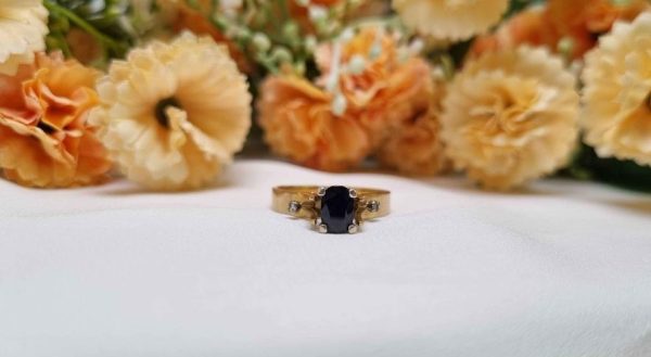Ladies 18ct Yellow Gold Blue Stone and Diamond Ring TW296241 - Image 30