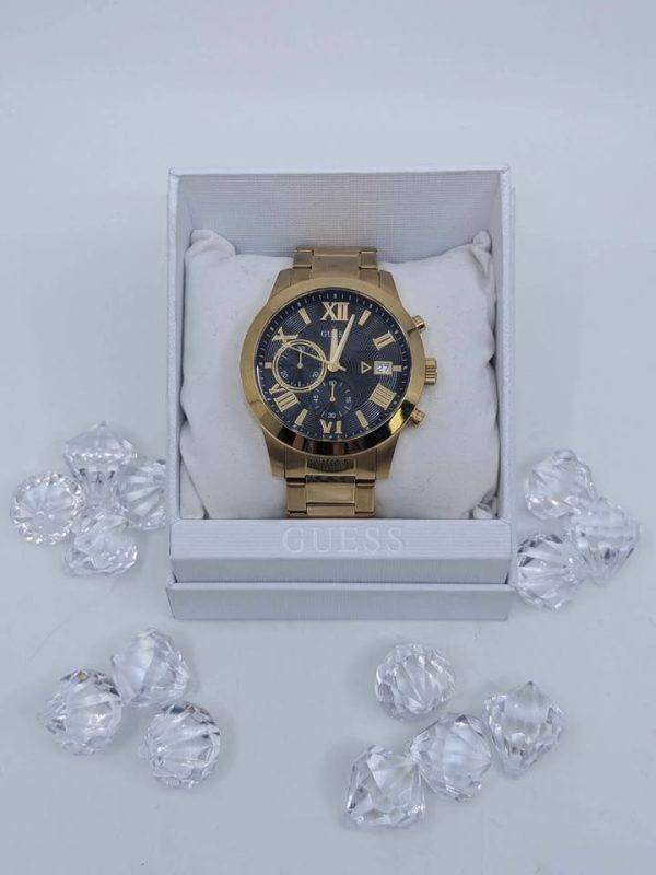 Men's Guess Gold & Black Watch - BL368277 - Image 8