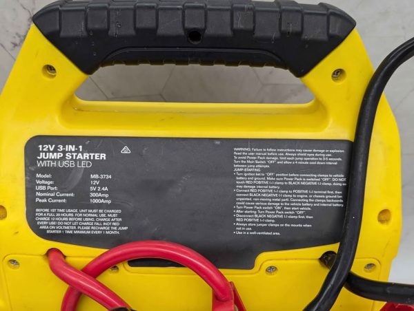 PowerTech 12V 3-in-1 Jump Starter w/ USB LED (MB-3734) - BP362556 - Image 5