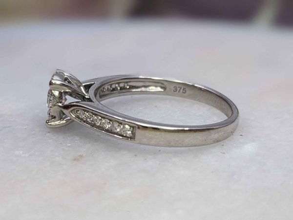 VALUATED LADIES 9CT WHITE GOLD DIAMOND RING BL263645 - Image 15