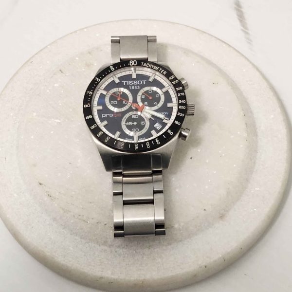 TISSOT PRS 516 QUARTS CHRONOGRAPH BLUE WATCH #GN365621 - Image 11