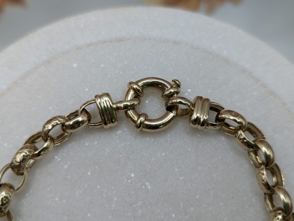 Ladies 9CT Yellow Gold Belcher Bracelet (16.67gms) - BP322002 - Image 2