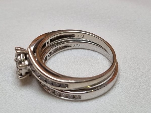 9ct White Gold Diamond Bridal Set TW365692 - Image 8