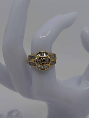 Ladies 18ct Yellow Gold Diamond Statement Ring - BL265371