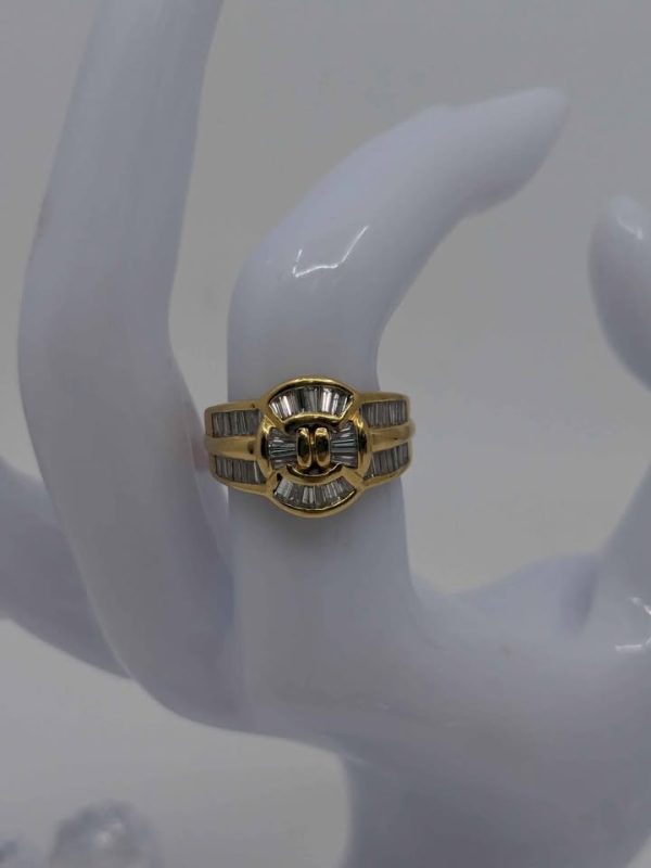 Ladies 18ct Yellow Gold Diamond Statement Ring - BL265371