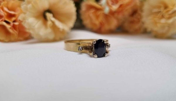 Ladies 18ct Yellow Gold Blue Stone and Diamond Ring TW296241 - Image 27