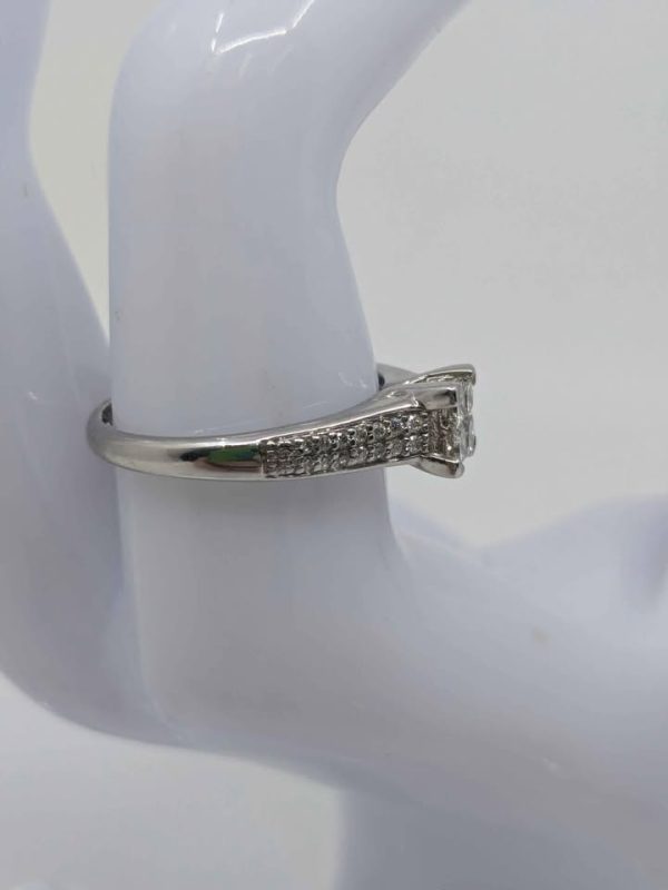 Ladies 9ct White Gold Diamond Engagement Ring - BL308945 - Image 3