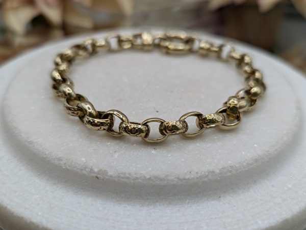 Ladies 9CT Yellow Gold Belcher Bracelet (16.67gms) - BP322002 - Image 3