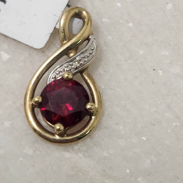 LADIES 9CT YELLO GOLD PENDENTS #GN325008 - Image 8