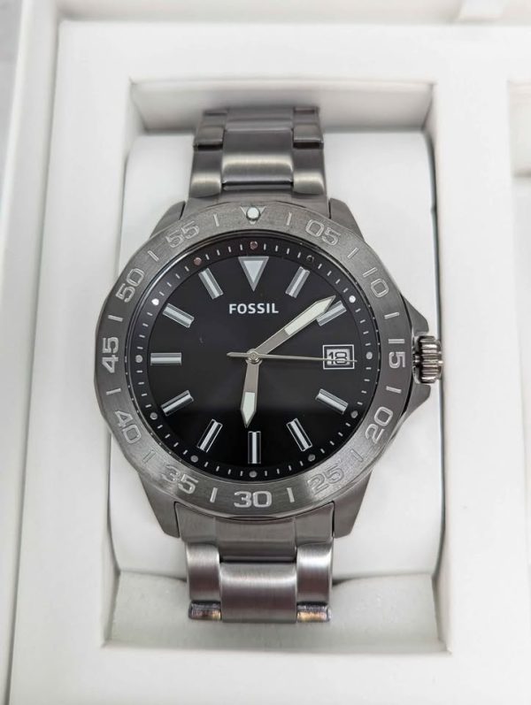 Fossil Bannon Three-Hand Date Smoke Stainless Steel Watch - BP368998 - Image 3