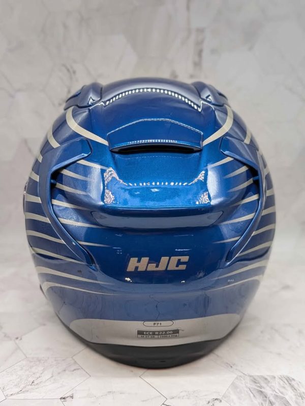 HJC Blue/Silver Motorbike Helmet - BP366624 - Image 4