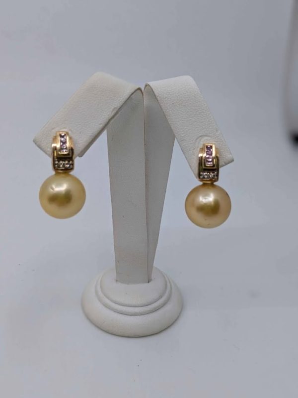 14ct Gold Pearl Earrings - BL323531 - Image 11