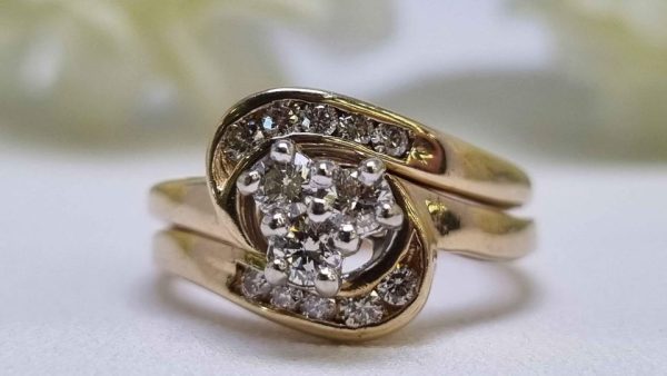 9ct Yellow Gold Diamond Bridal Set TW322899 - Image 20