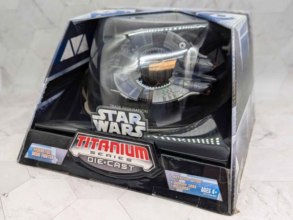 Star Wars Titanium Series Die•Cast Trade Federation Droid Fighter Collectable - BP365084