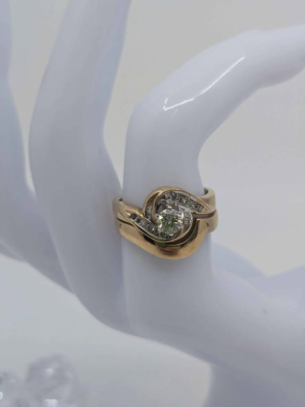 Ladies 9ct Yellow Gold Bridal Set - BL274554 - Image 5