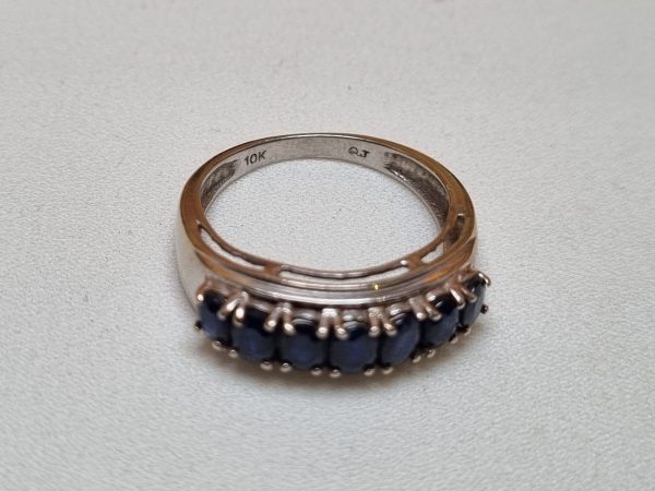 10ct White Gold Blue Stone Ring TW355697 - Image 7