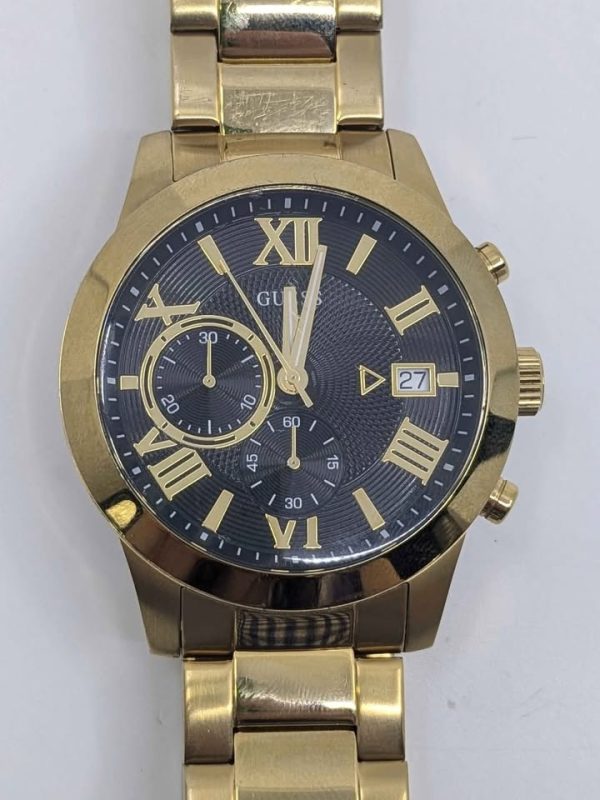 Men's Guess Gold & Black Watch - BL368277 - Image 6