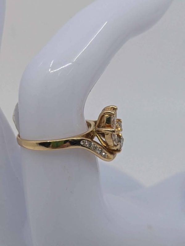 Ladies 18ct Yellow Gold Diamond Statement Ring - BL284567 - Image 7
