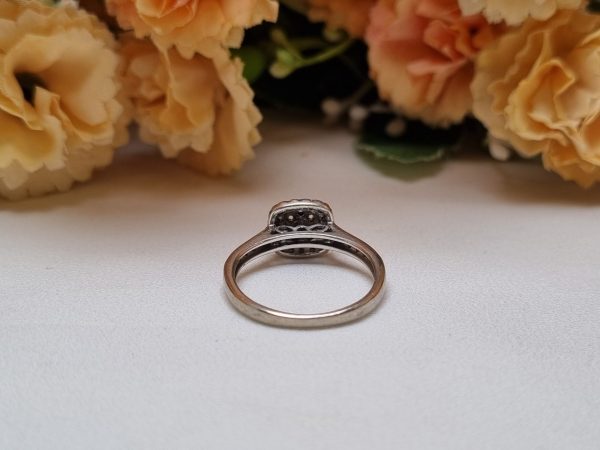 9ct White Gold Diamond Halo Cluster Ring TW365690 - Image 10
