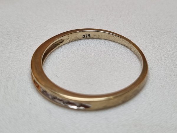 9ct Yellow Gold Diamond Channel Set Ring TW368665 - Image 6