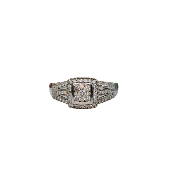 LADIES 18CT WHITE GOLD DIAMOND RING - GN292714 - Image 16