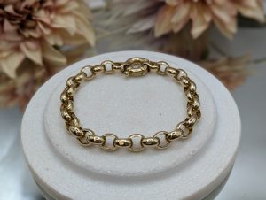 Ladies 9CT Yellow Gold Belcher Link Bracelet (27.3gms) - BP322007