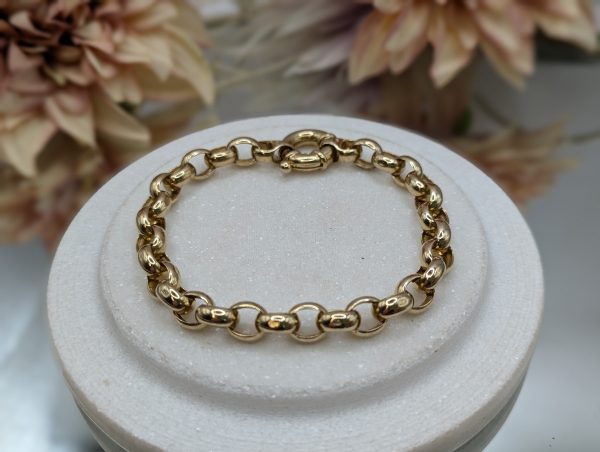 Ladies 9CT Yellow Gold Belcher Link Bracelet (27.3gms) - BP322007