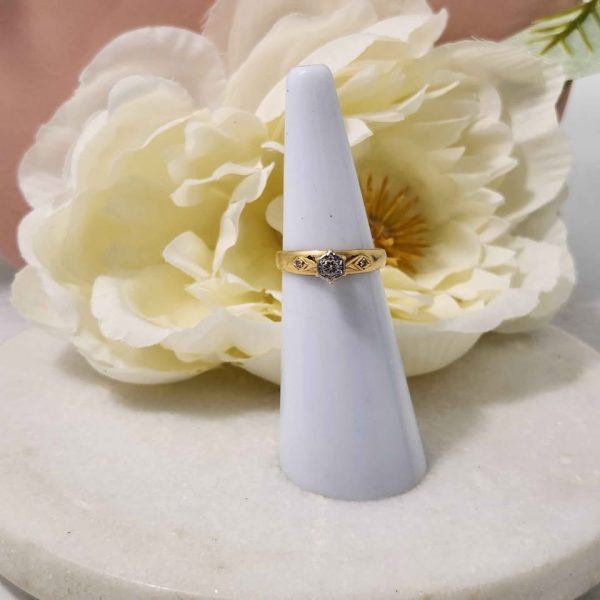 LADIES 18CT YELLOW GOLD RING #GN368892 - Image 5