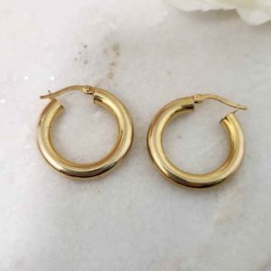 LADIES 9CT YELLOW GOLD EARRINGS #GN370808
