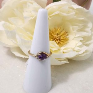 LADIES 9CT YELLOW GOLD RING #GN369179