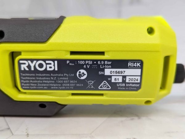 Ryobi USB Lithium High Pressure Inflator (R14K) - BP371110 - Image 5