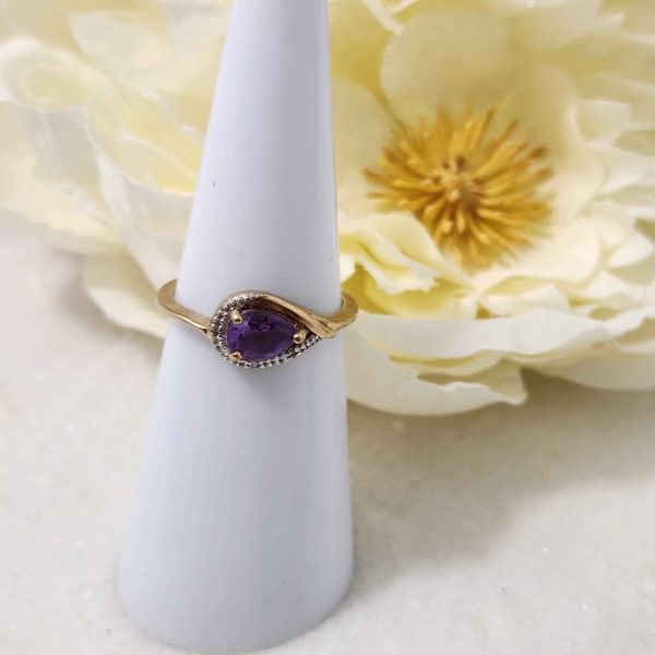 LADIES 9CT YELLOW GOLD RING #GN369179 - Image 8