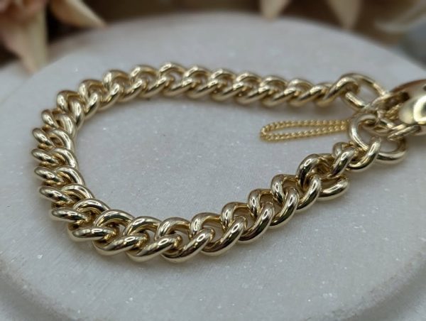 Ladies 9CT Yellow Gold Heart Locket Bracelet (47gms) - BP364346 - Image 3