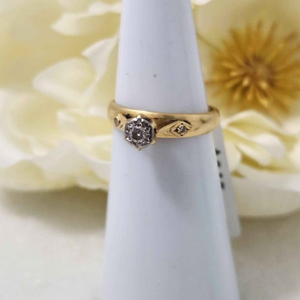 LADIES 18CT YELLOW GOLD RING #GN368892 - Image 3