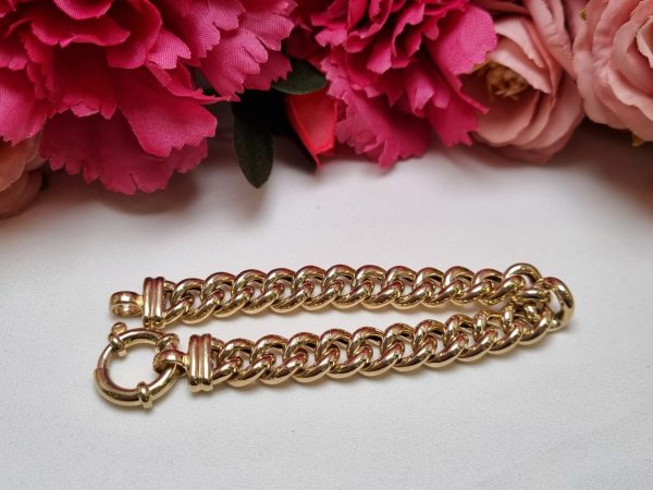 9ct Yellow Gold Curb Link Bracelet TW354067 - Image 6