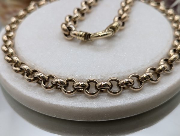 Ladies 9CT Yellow Gold CZ Belcher Chain Necklace (46.3gms)*REDUCED PRICE* - BP296414 - Image 5