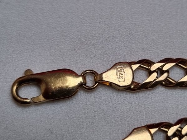 9ct Yellow Gold Double Curb Link Bracelet TW331241 - Image 9