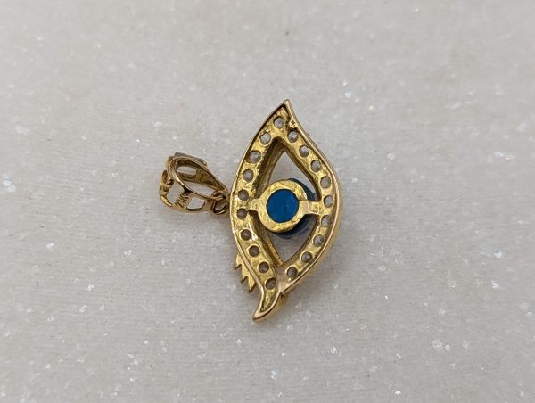 Ladies 21CT Yellow Gold & CZ Evil Eye Pendant (3.0gms) - BP320950 - Image 6