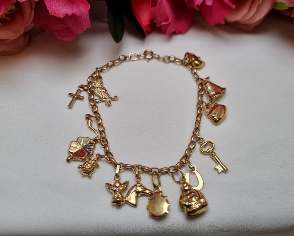 9ct Yellow Gold Charm Bracelet TW357421 - Image 6