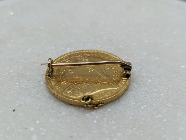 22CT Yellow Gold Full Sovereign Coin Pin (8.4gms) - BP354938 - Image 6
