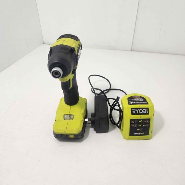 RYOBI IMPACT DRIVER WITH 2.0AH BATTERY AND CHARGER #GN374608 - Image 8