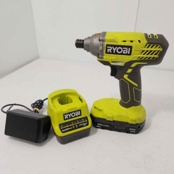 RYOBI IMPACT DRIVER WITH BATTERY AND CHARGER #GN376188 - Image 10