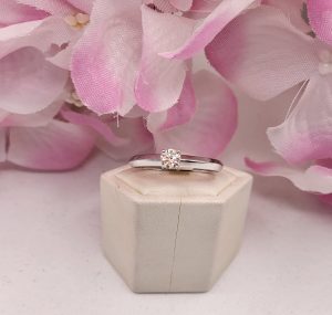 18CT White Gold and Diamond Solitaire Ring - IP328119