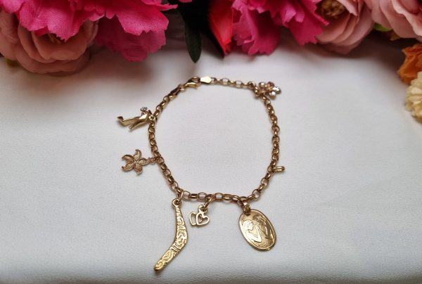 9ct Yellow Gold Charm Bracelet TW329868 - Image 7