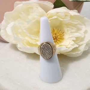 LADIES 9CT YELLOW GOLD RING #GN368893