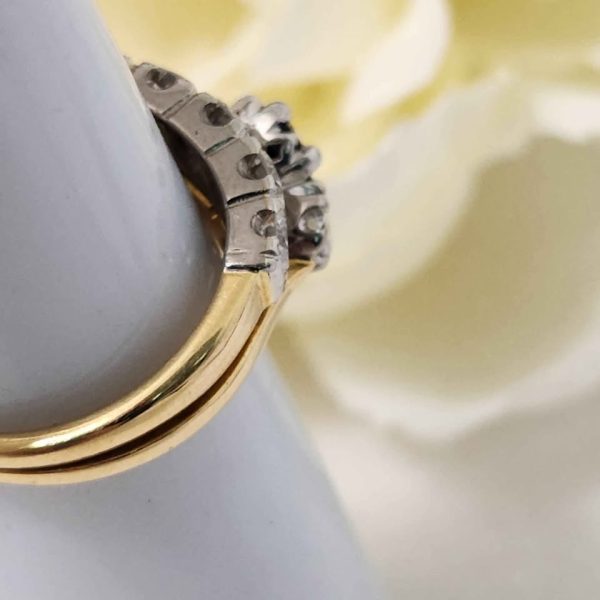 LADIES 18CT YELLOW/PLATINUM RING SET #GN370797 - Image 12